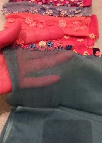 Renkli Dantel Detaylı Bohem Kadın Şal - Görsel 6