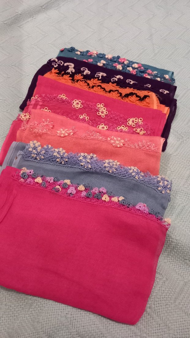 Renkli Dantel Detaylı Bohem Kadın Şal - Görsel 4