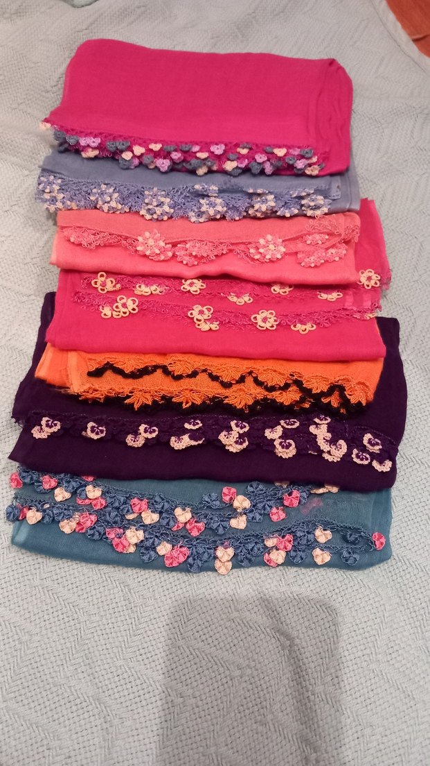 Renkli Dantel Detaylı Bohem Kadın Şal - Görsel 2