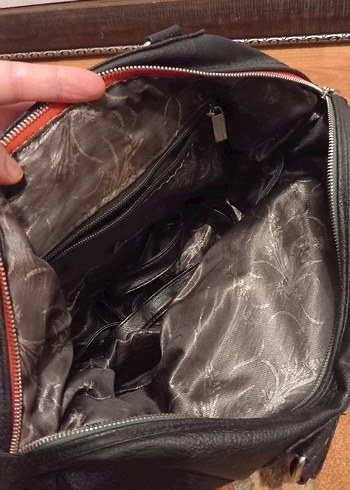 Siyah Deri Tokalı Kadın Çanta - Görsel 9