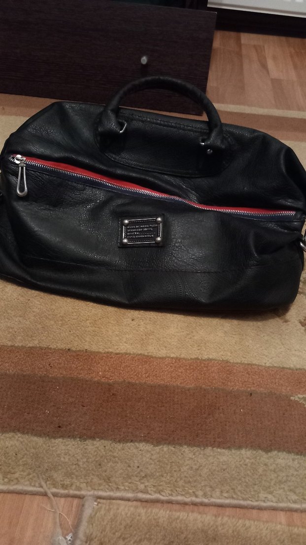 Siyah Deri Tokalı Kadın Çanta - Görsel 3