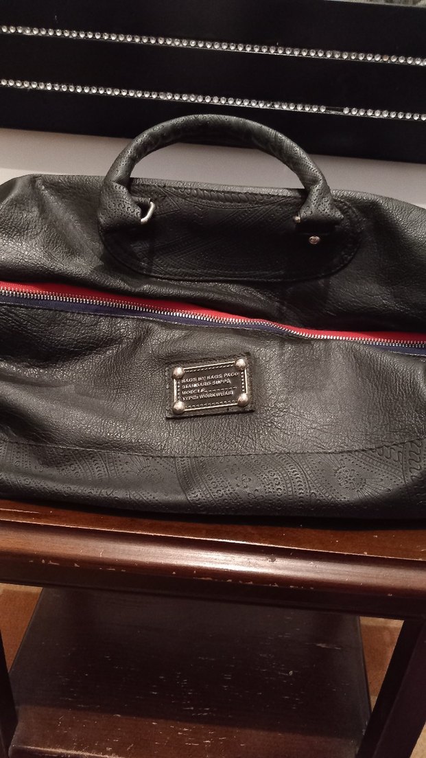 Siyah Deri Tokalı Kadın Çanta - Görsel 2