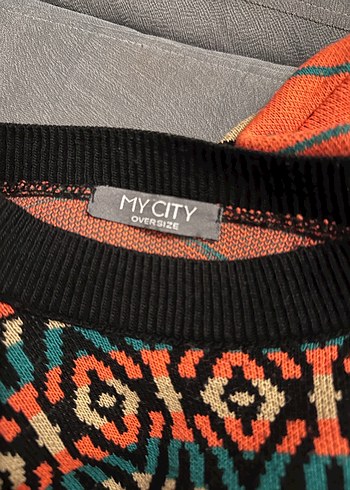 Kadın Çok Renkli Kazak - Görsel 3