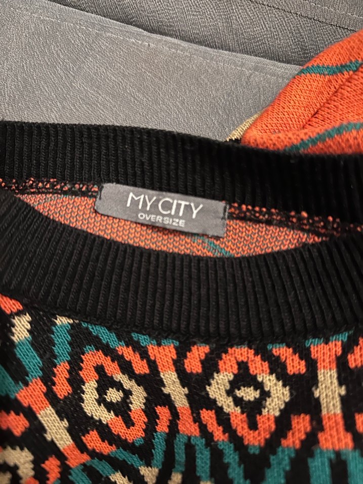 Kadın Çok Renkli Kazak - Görsel 3