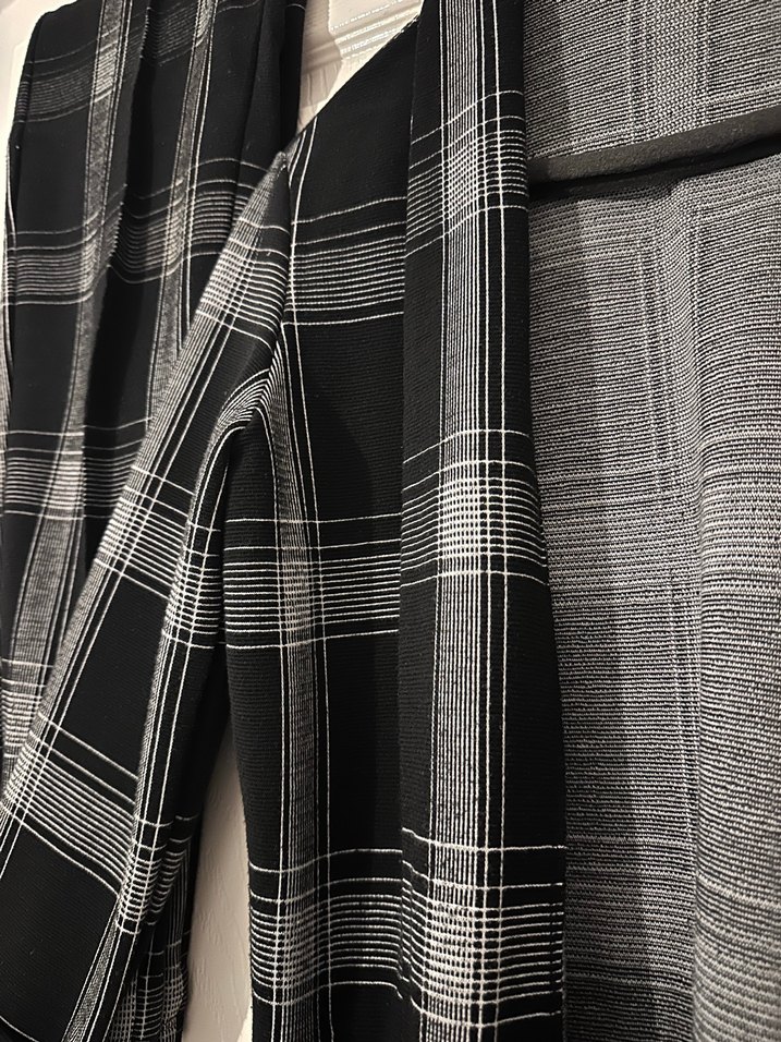 Gri Ekose Desenli Kadın Takım - Görsel 2