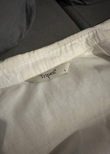 Beyaz Midi Gömlek - Görsel 4