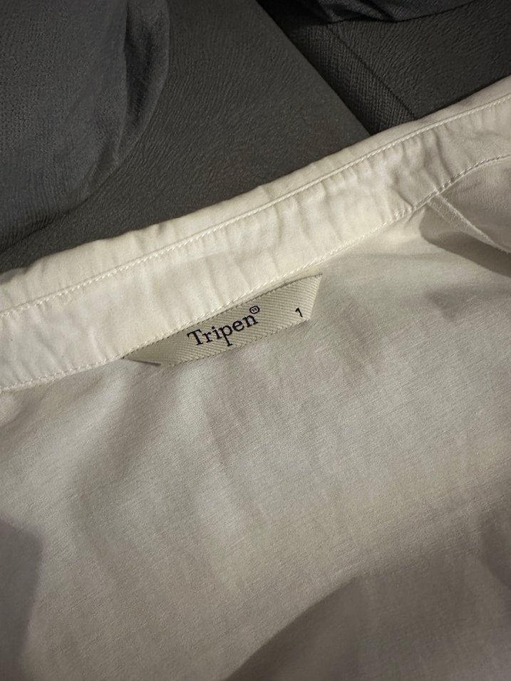 Beyaz Midi Gömlek - Görsel 4