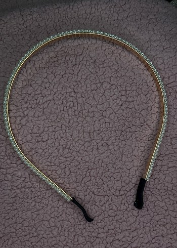 İnci Detaylı Bej Kadın Taç - Görsel 2