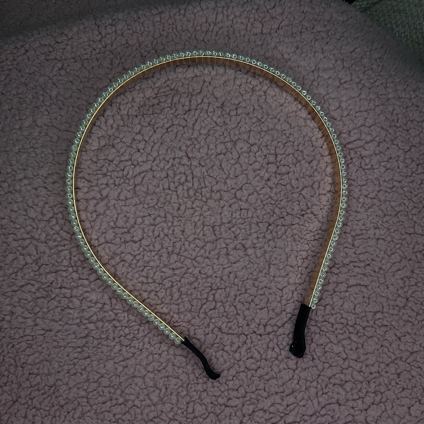 İnci Detaylı Bej Kadın Taç - Görsel 2