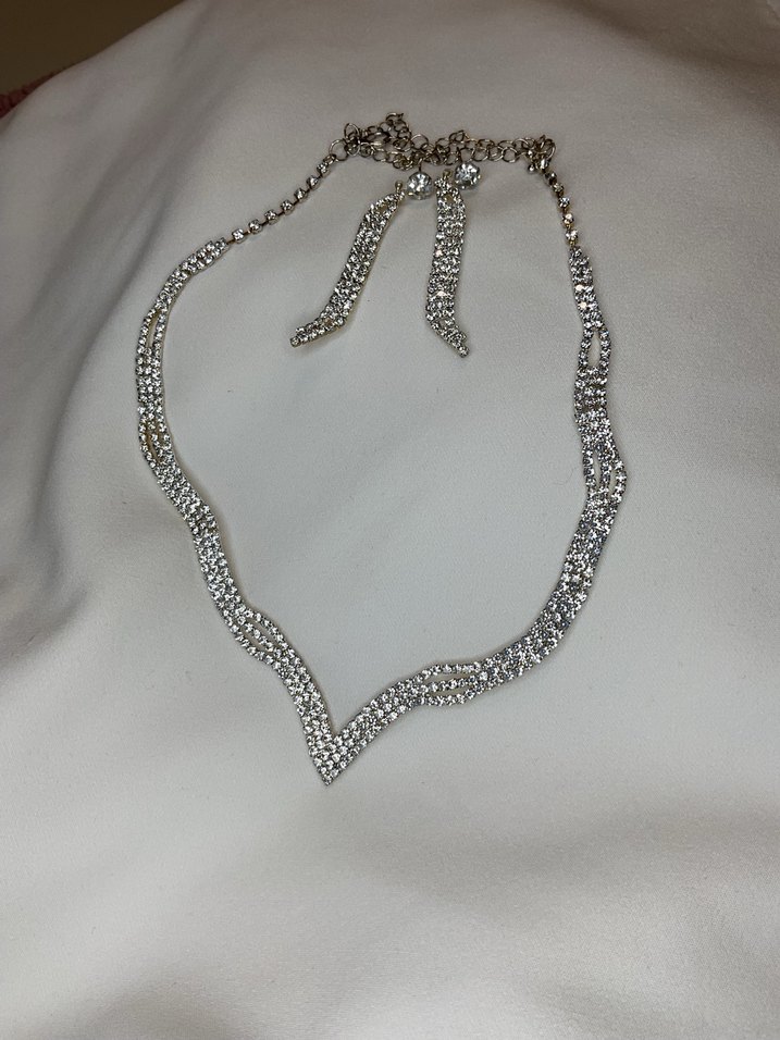 Bej Yılan Desenli Parlak Kadın Takı Seti - Görsel 3