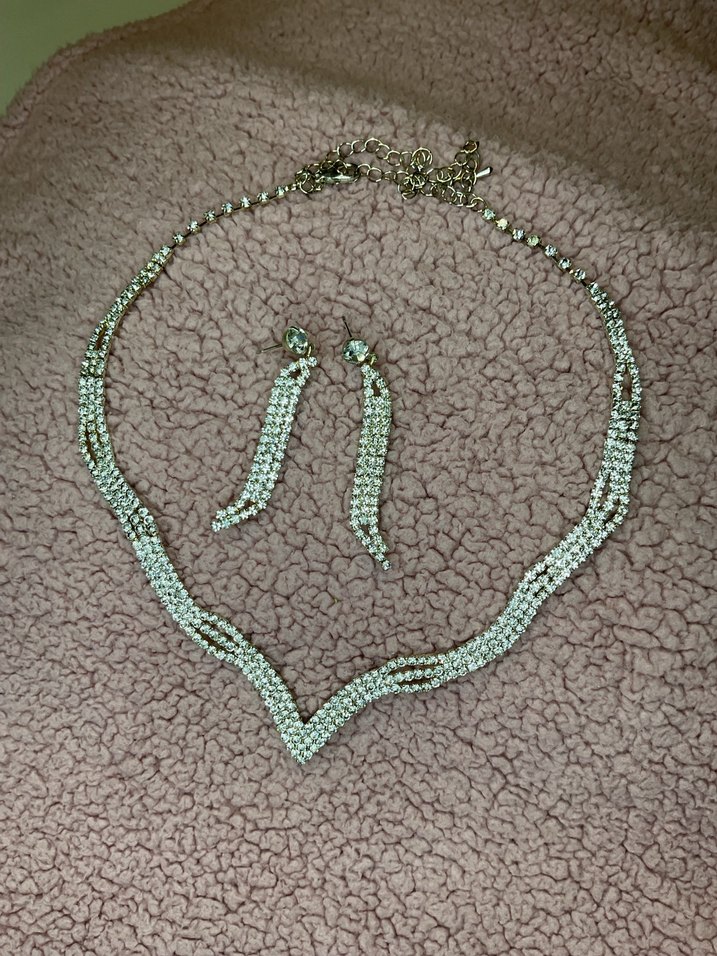 Bej Yılan Desenli Parlak Kadın Takı Seti - Görsel 2