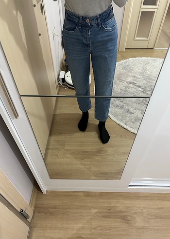 Mavi mom jean - Görsel 3