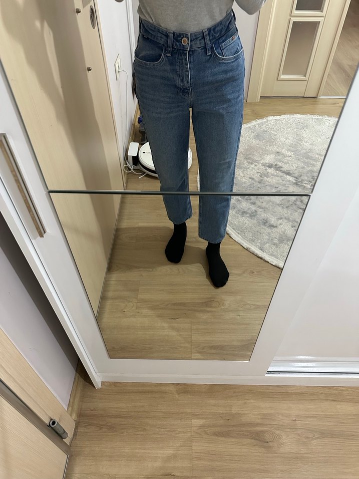 Mavi mom jean - Görsel 3