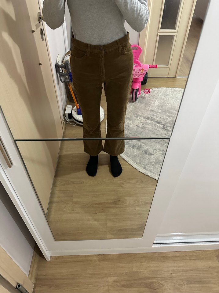 Mango fitilli kadife pantolon - Görsel 4