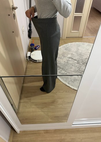 Gri palazzo pantolon - Görsel 6