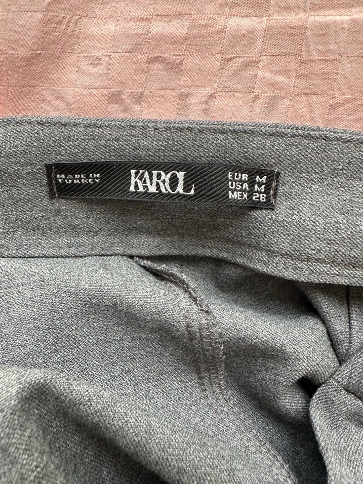 Gri palazzo pantolon - Görsel 4