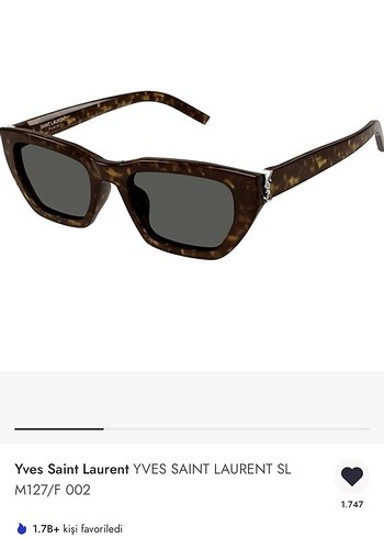 Saint Laurent Siyah Kadın Güneş Gözlüğü - Görsel 8