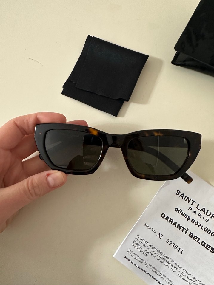 Saint Laurent Siyah Kadın Güneş Gözlüğü - Görsel 2