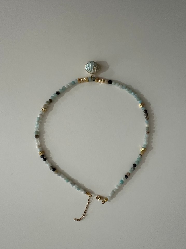 Amazonit Kısa Bohem Kolye - Görsel 2