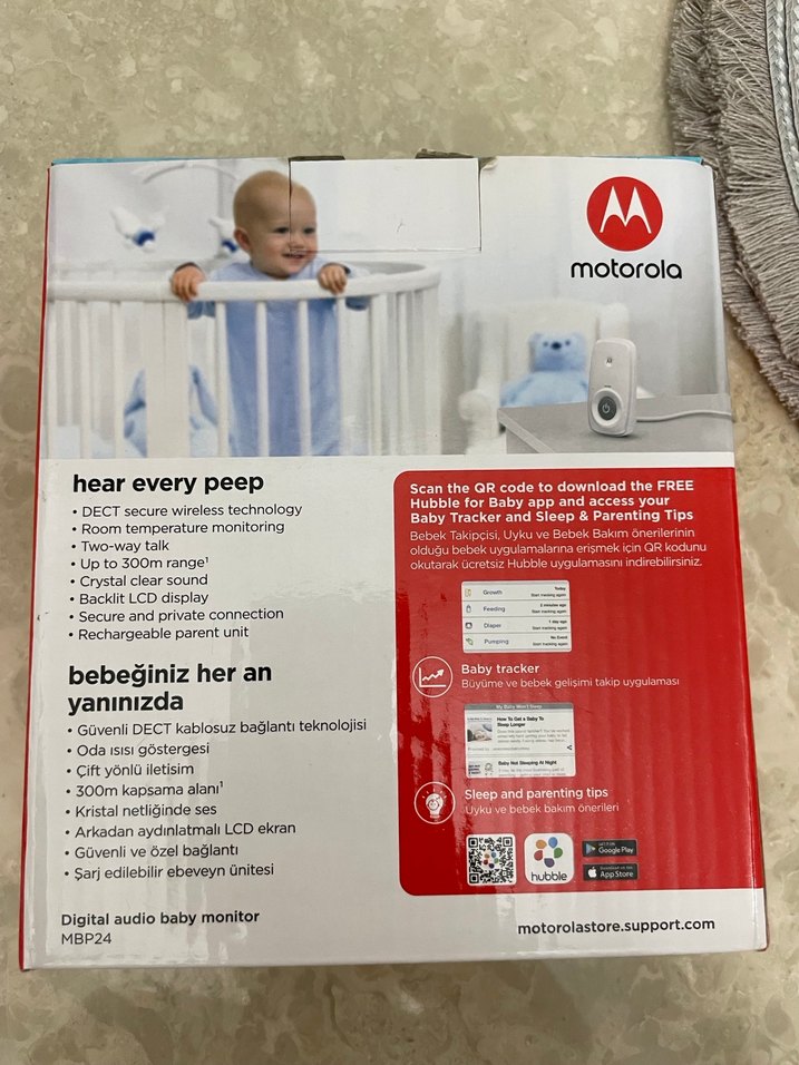 Motorola MBP24 Dijital Bebek Telsizi Beyaz - Görsel 4
