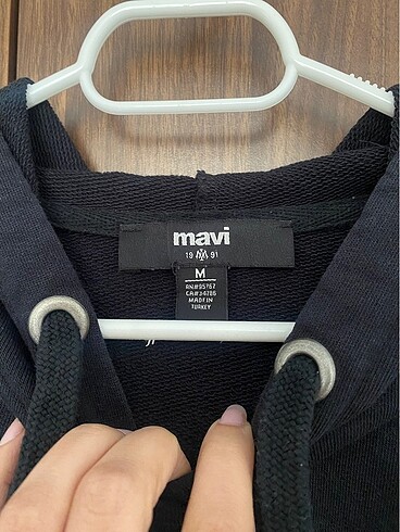 m Beden Mavi Siyah Sweatshirt