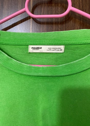 Pull&Bear Yeşil Kısa Kollu Kadın Tişört - Görsel 2