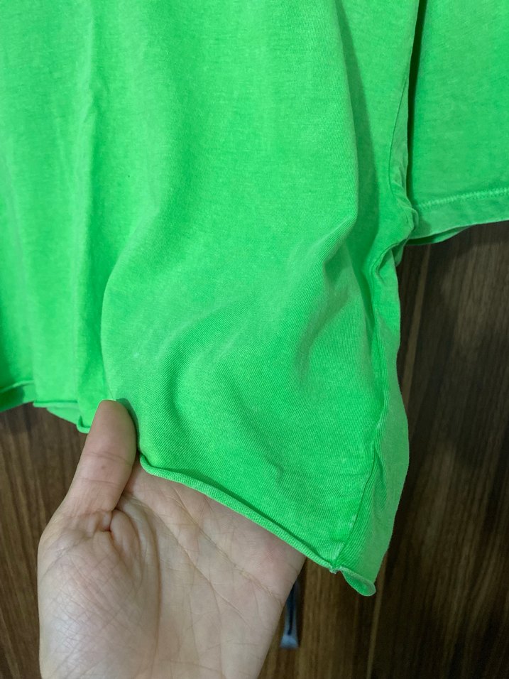 Pull&Bear Yeşil Kısa Kollu Kadın Tişört - Görsel 3