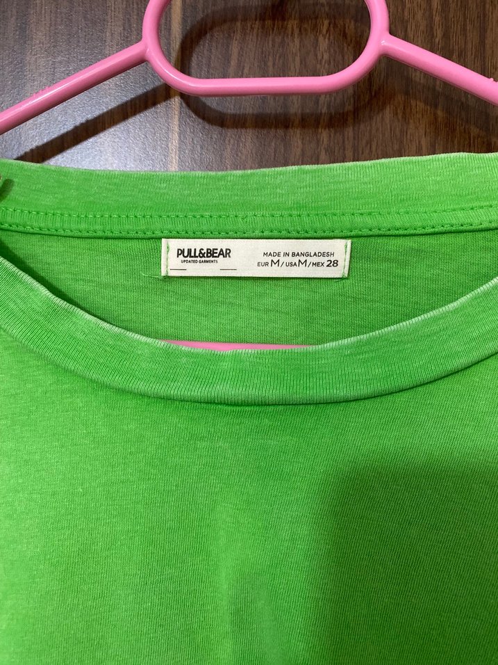 Pull&Bear Yeşil Kısa Kollu Kadın Tişört - Görsel 2