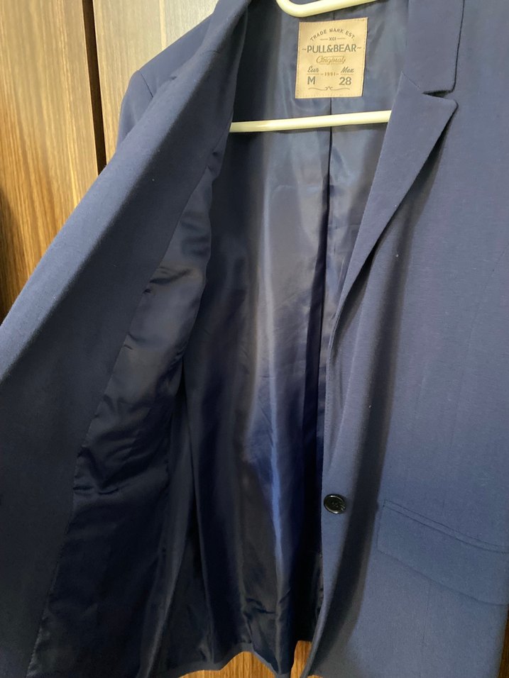 Pull&Bear Lacivert Blazer Ceket - Görsel 3