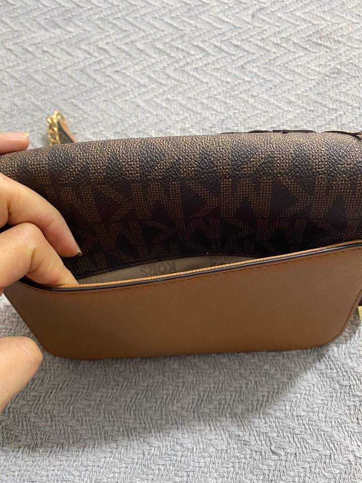 Michael Kors Kahverengi Deri Çanta - Görsel 5