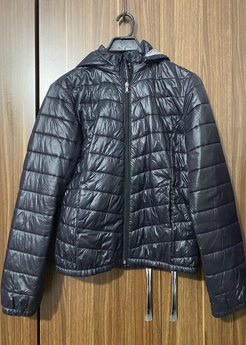 Colins Kadın Erkek Kaz Tüyü Siyah Mont - Görsel 2