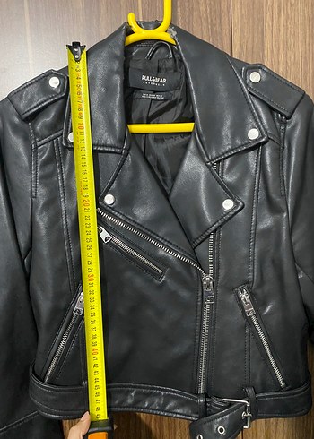 Pull&Bear Kadın Siyah Deri Ceket - Görsel 6