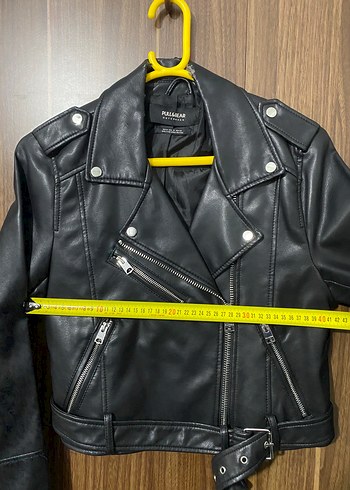 Pull&Bear Kadın Siyah Deri Ceket - Görsel 7