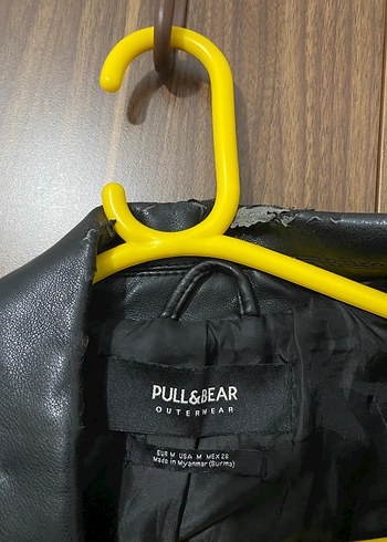 Pull&Bear Kadın Siyah Deri Ceket - Görsel 4