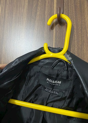 Pull&Bear Kadın Siyah Deri Ceket - Görsel 3