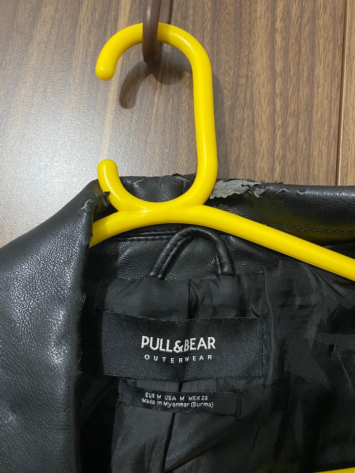 Pull&Bear Kadın Siyah Deri Ceket - Görsel 4