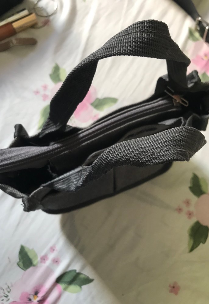 Gri Baskılı Kadın Pamuk Çanta - Görsel 2