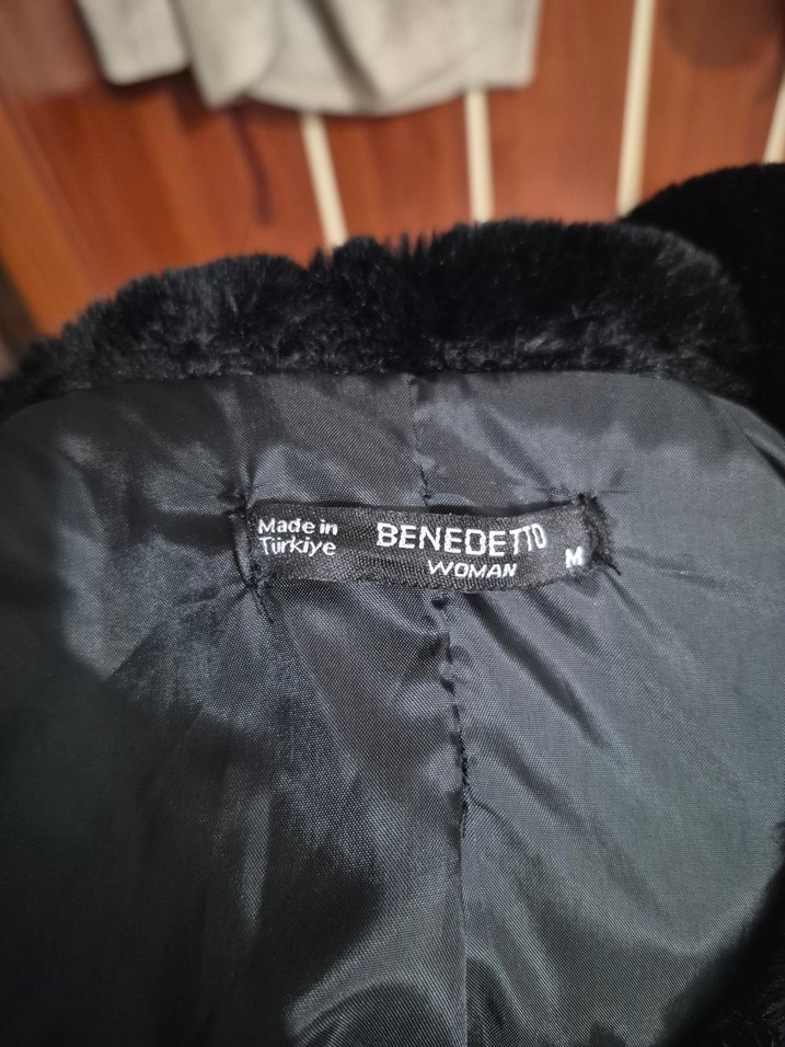 Siyah Kürk Detaylı Kadın Midi Mont - Görsel 5