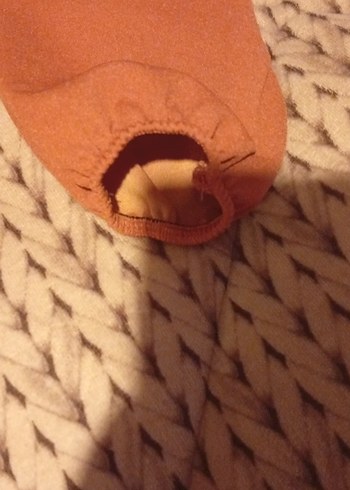 Kahverengi Uzun Kollu Volanlı Triko Elbise l xl beden - Görsel 3