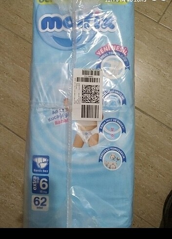 6 Beden: 16+ kg Beden Renk MOLFİX 6 NUMARA BEBEK BEZİ 