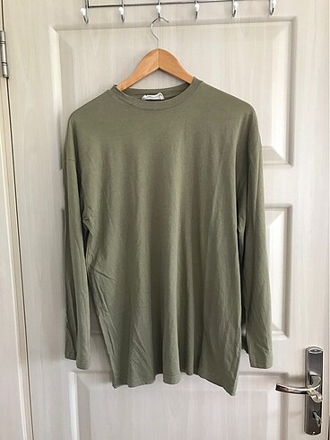 MANUKA Geniş Kol Oversize Tshirt Açık Haki