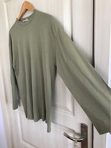 m Beden MANUKA Geniş Kol Oversize Tshirt Açık Haki