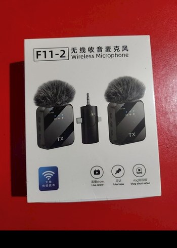 F11-2 Siyah Kablosuz Mikrofon Seti
