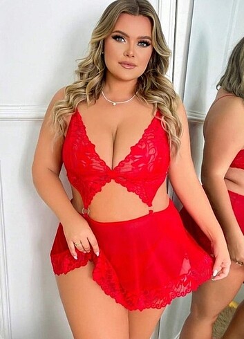 s Beden kırmızı Renk Kırmızı Valentine's Tasarım Gecelik