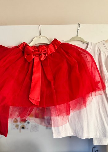 Kız Çocuk Kırmızı Baskılı Atlet - Görsel 2