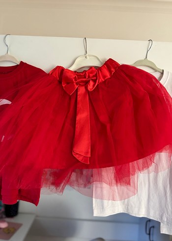 Kız Çocuk Kırmızı Baskılı Atlet - Görsel 6