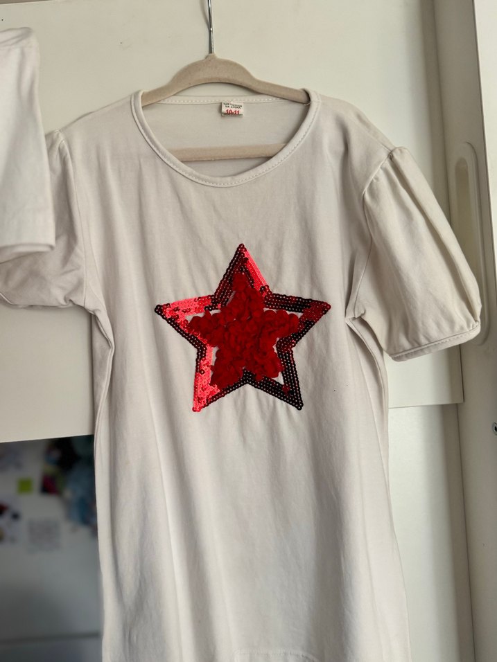 Kız Çocuk Kırmızı Baskılı Atlet - Görsel 3