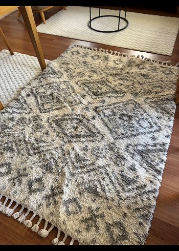 Bohem Gri Desenli Halı - Görsel 2