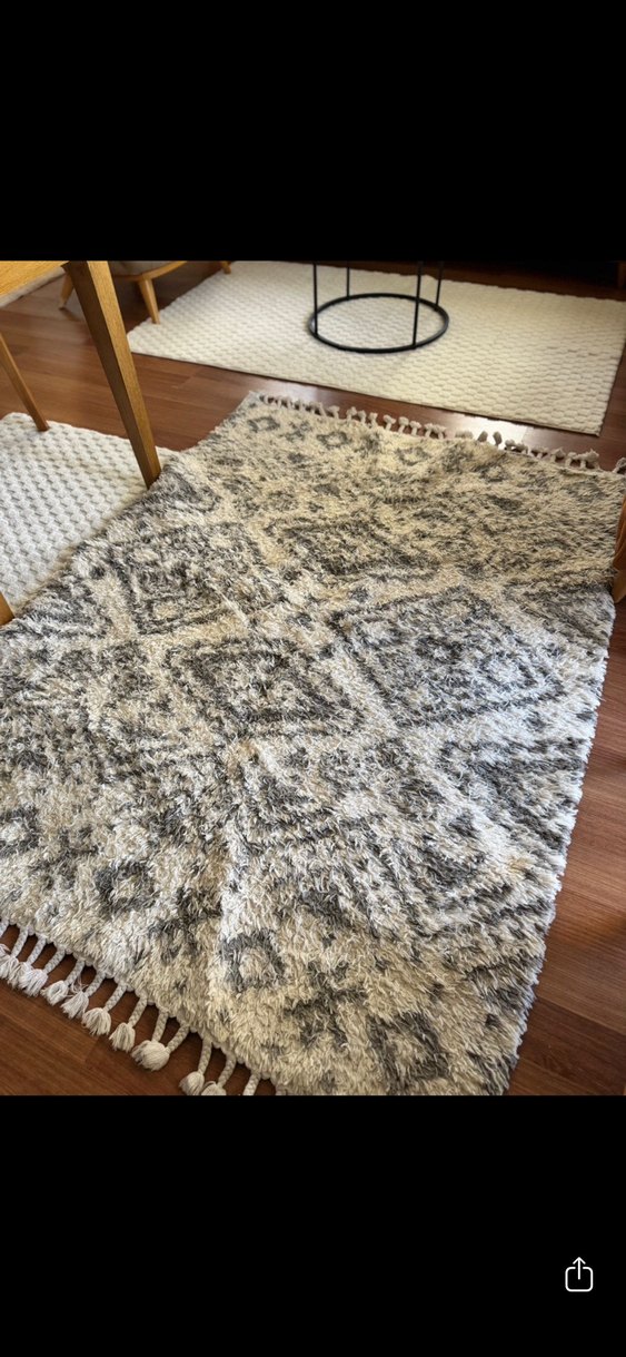 Bohem Gri Desenli Halı - Görsel 3