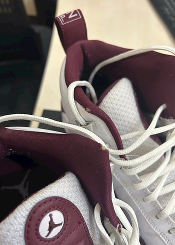 Beyaz Bordo Bağcıklı Basketbol Ayakkabısı - Görsel 4